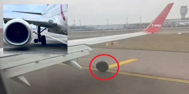 Tekerleği Havada Kopan Uçak Güvenli İniş Yaptı